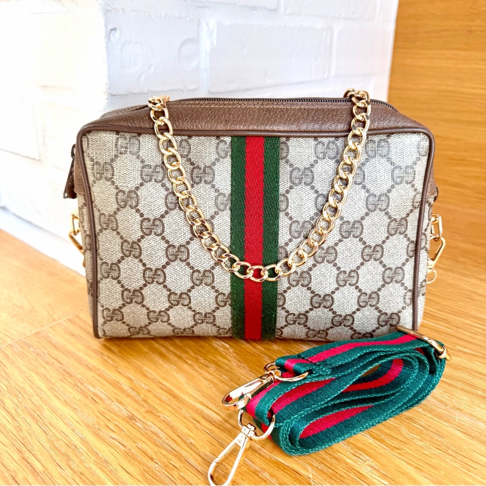 Gucci Authentic Vintage Ophidia Sherry Line Clutch / Crossbody Bag